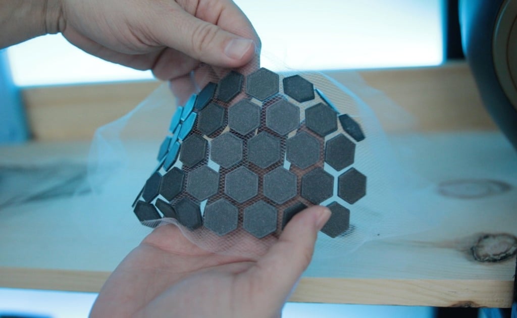 3D Printing on Fabric - Hexagon / Triangle Pattern Test