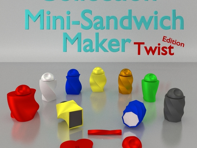 Mini Sandwich Maker Twist Edition - OpenScad