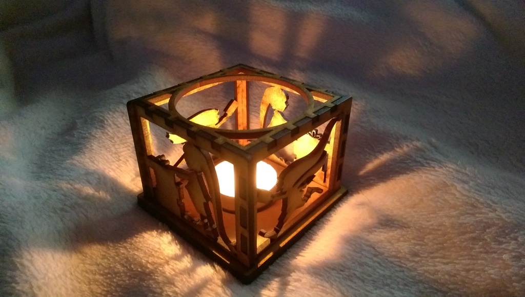 Candle Holder Christmas Time Small