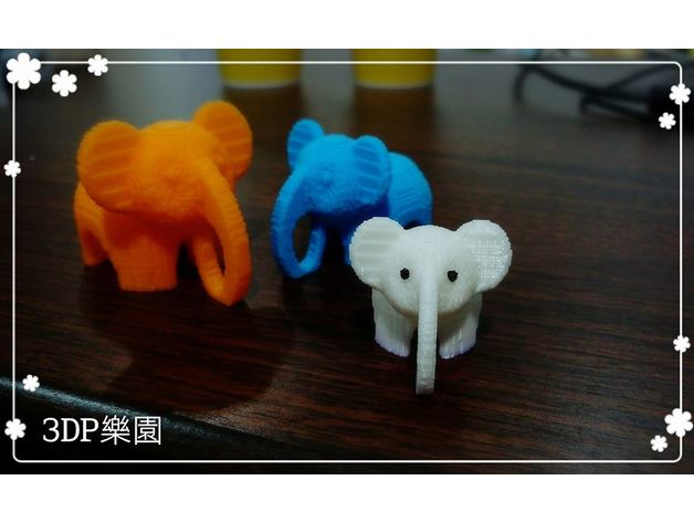 Voxel 3D Model ~Elephant ~