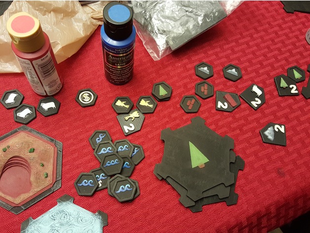 3D Catan Resource Token for Seafarers Expansion