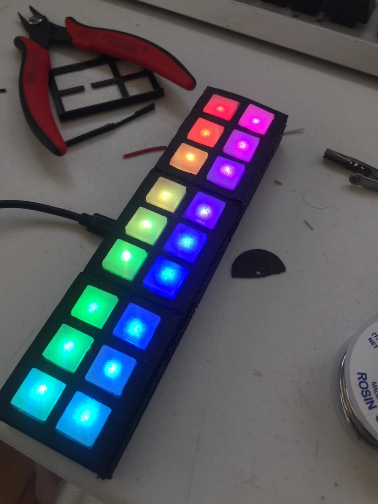 3D printed LED keyboard