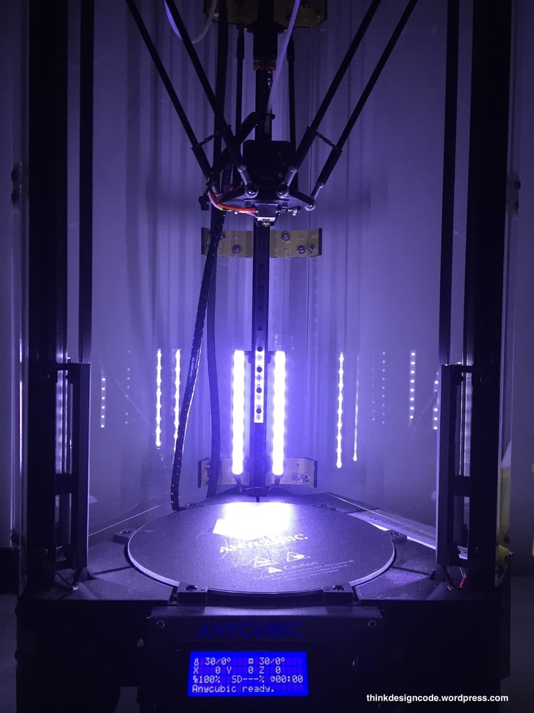 Add light for Delta / Kossel 3D printer
