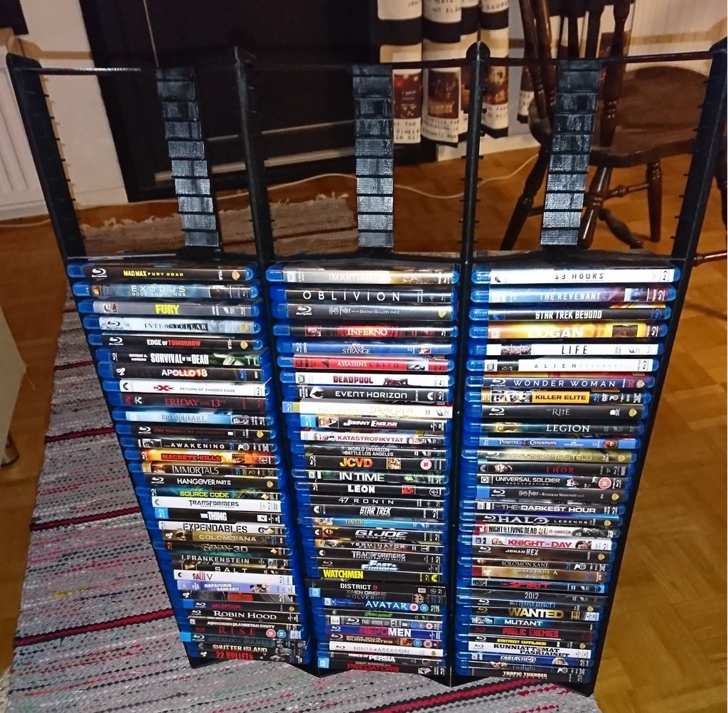 Bluray, PS3 and PS4 game case stand (extensible)