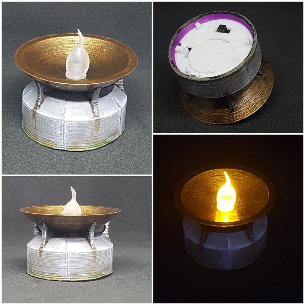 Brazier (tealight) for tabletop games