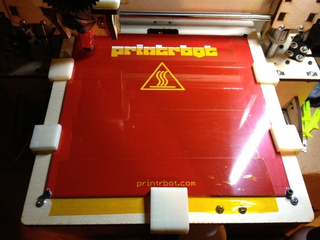Printrbot LC+ Heated Bed Clips Side & Front