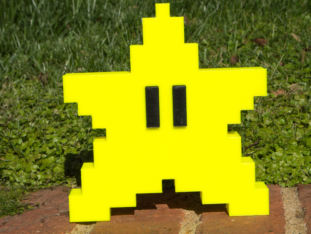 R/étro Super Mario Pixel Star Arbre de no/ël Topper 3D /étoile Forme d/écorative Topper Ornement d/écoration de la Maison