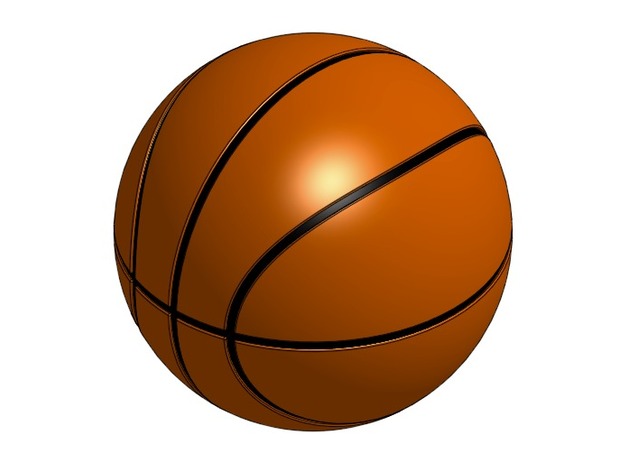 Basketball 1:1 scale 9.5 inch diameter