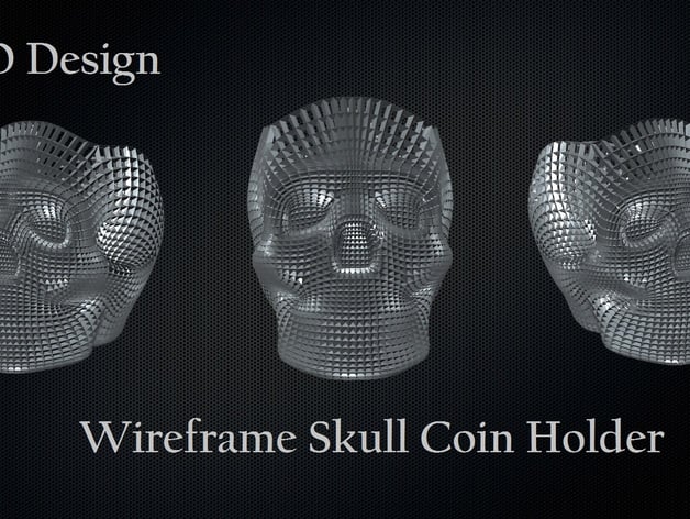 WireFrame Skull Coin Holder