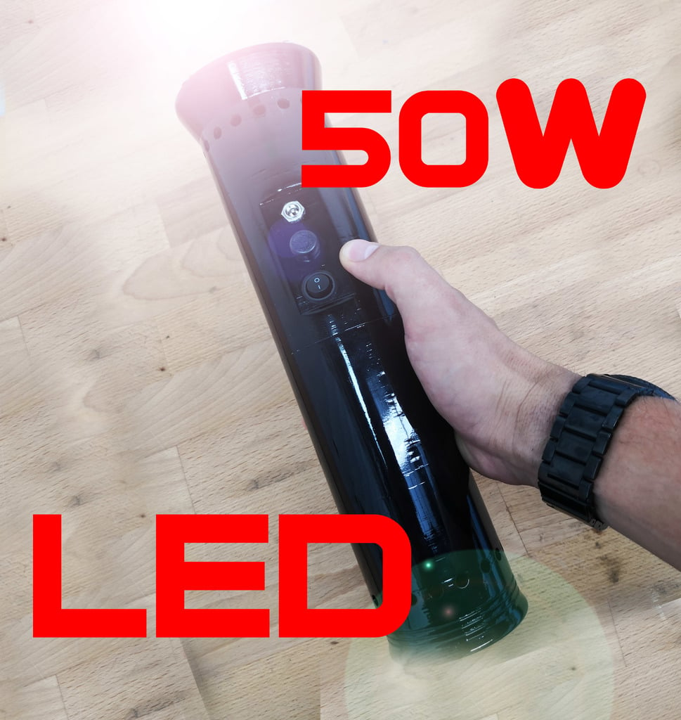 50W LED Flashlight HOUSING DIY