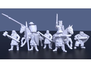 Medieval militia mix (28mm) 3D model