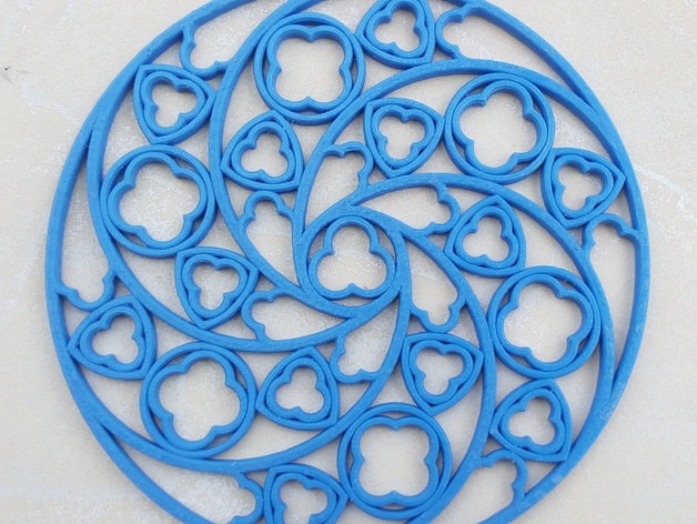 3d printed cathedral rose window
