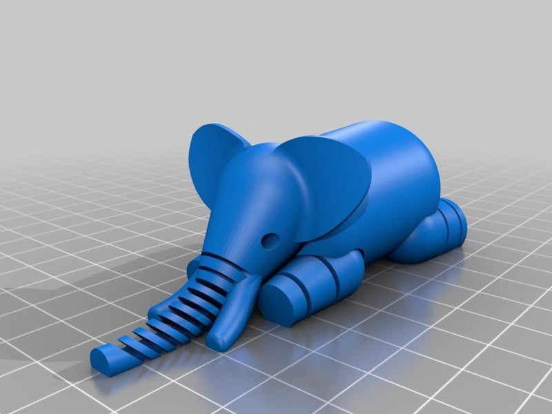 Elephant with reinforced trunk