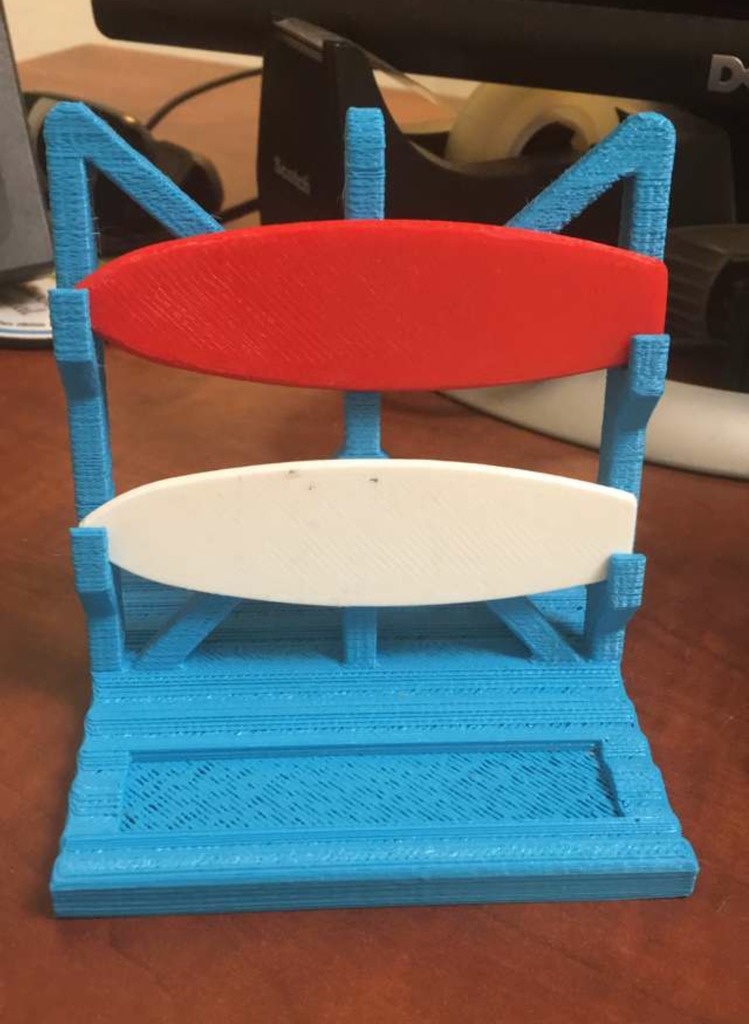 Surfboard rack phone stand with removable surfboards