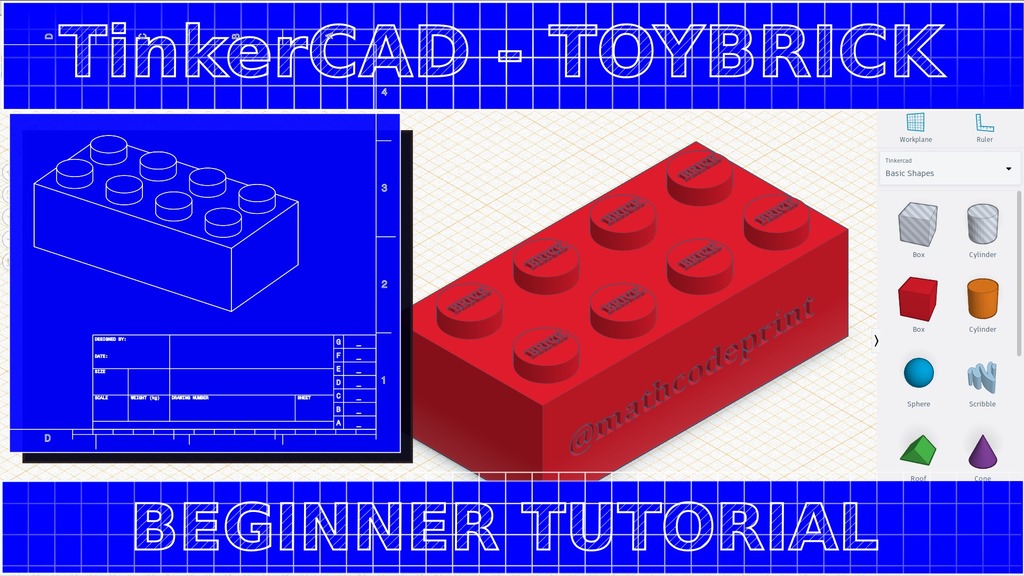 Toy Brick using TinkerCAD