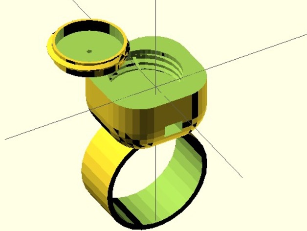 Concept Ring with compartment for Electronics