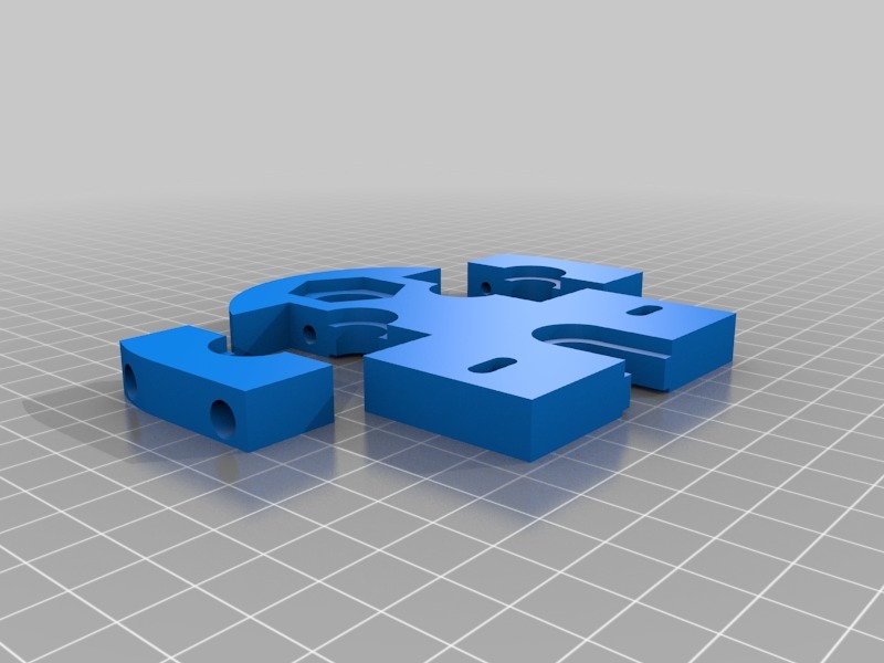 TAZ E3D Dual Extruder Mount add-on plate