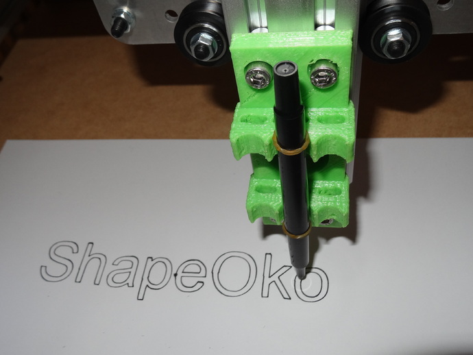 ShapeOko rubberband Penholder