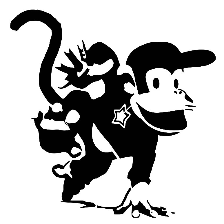 Diddy Kong stencil