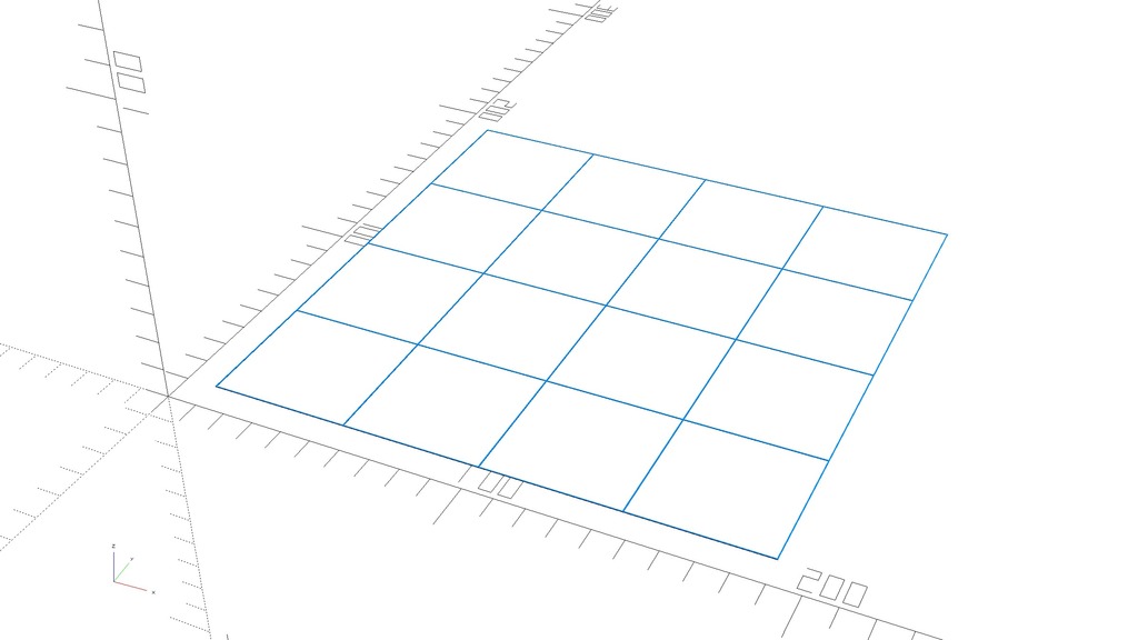 Configurable calibration test XY grid