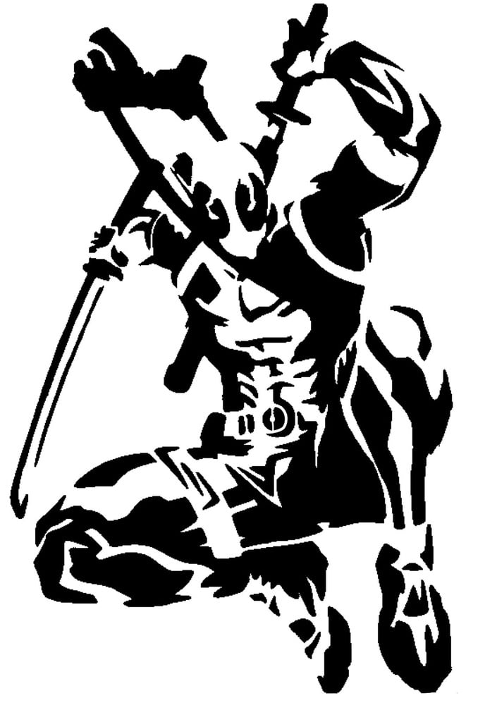 Deadpool stencil