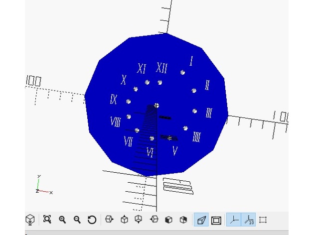 Doctor Who Style Clock Face V8 - openscad