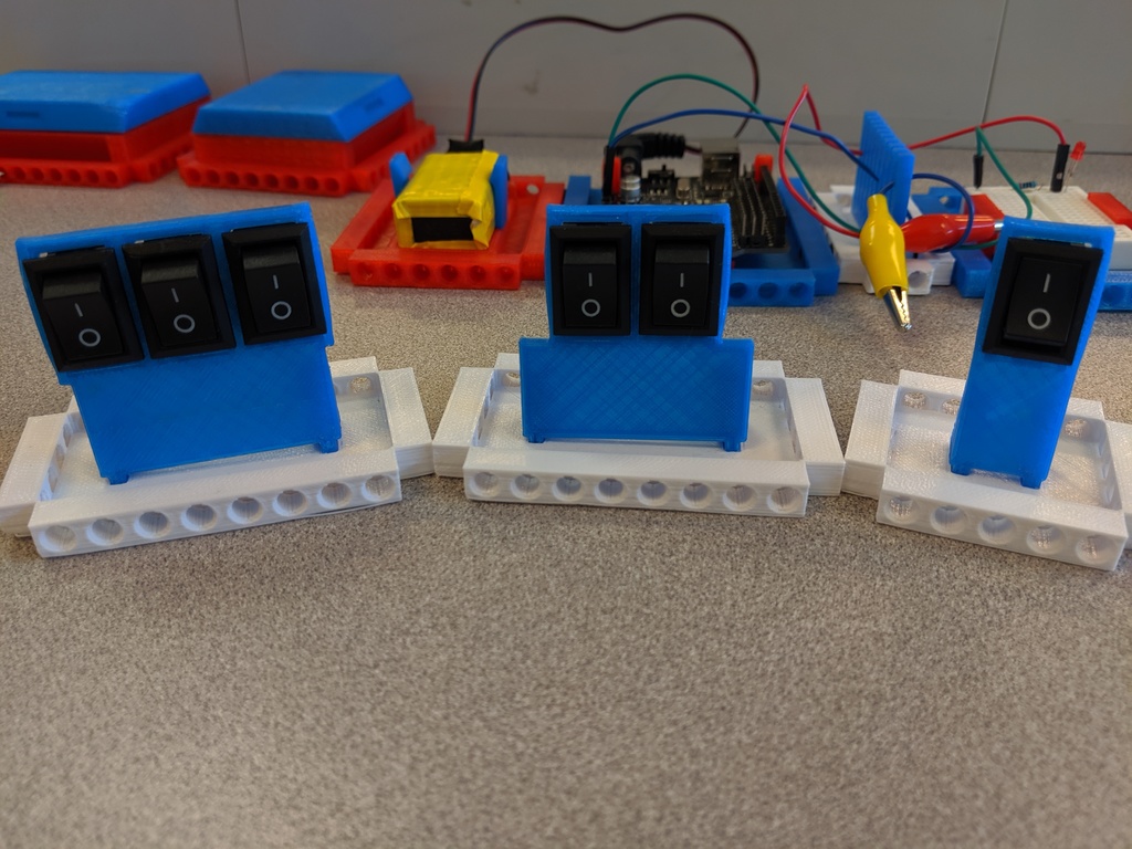 Modular Rocker Switch Mount (LEGO Technic Compatible)