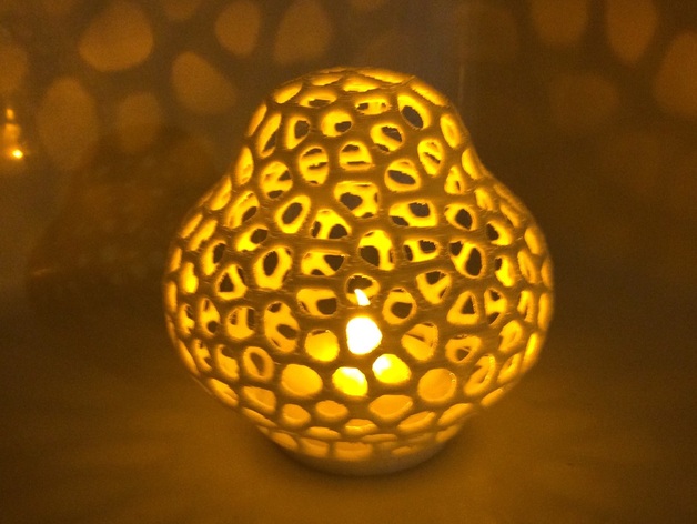Voronoi LED toadstool tealight shade
