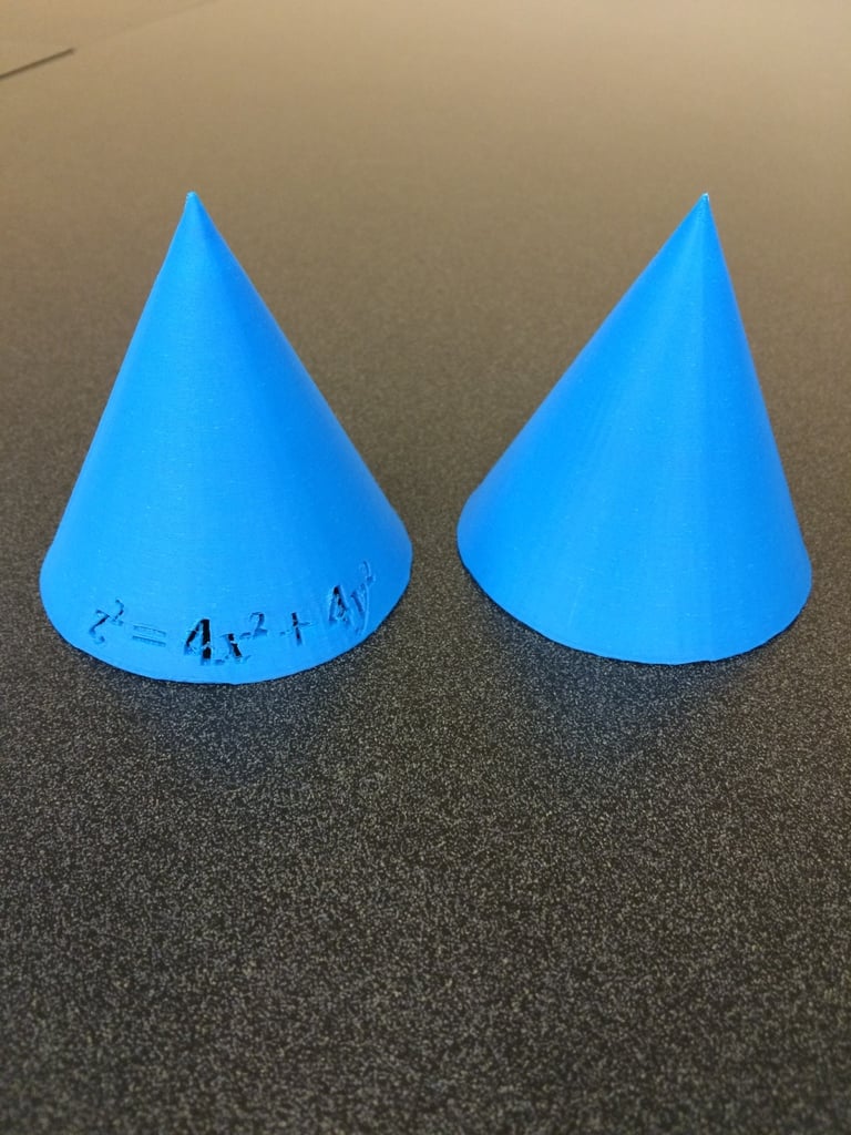 Cone with formula