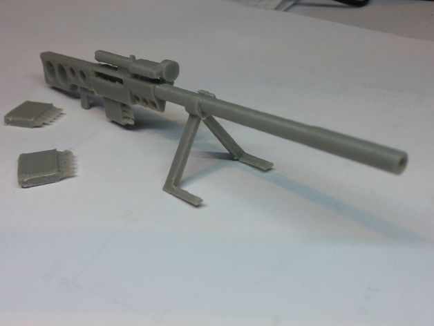 Futuristic heavy Sniper Rifle with removable clip.