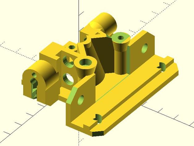 Airtripper Bowden Extruder + Extrusion Frame Mount, customizable