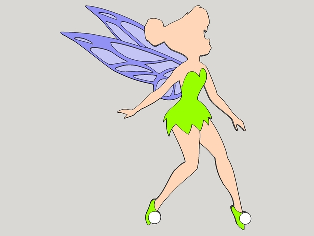 Tinkerbell silhouette thin wings