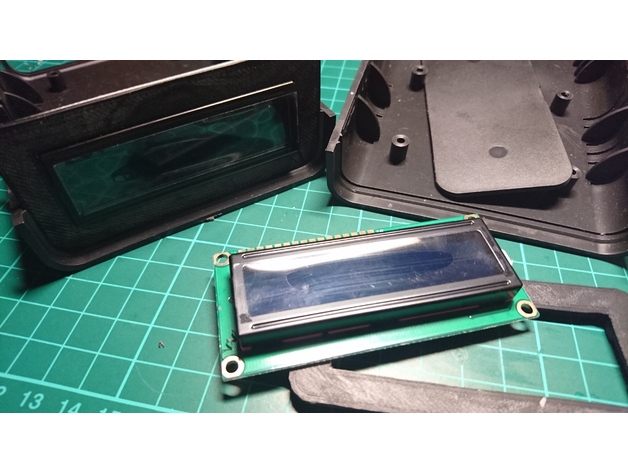 Faceplate for a 16x2 display on a KEMO G010 enclosure