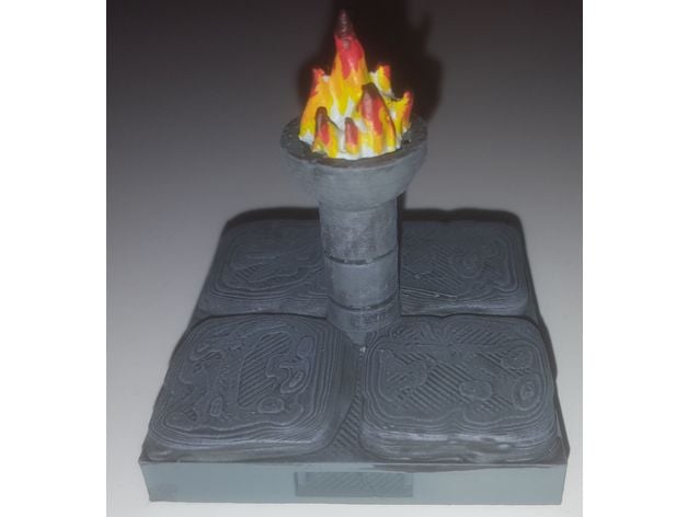 Image of Openlock Brazier with flame