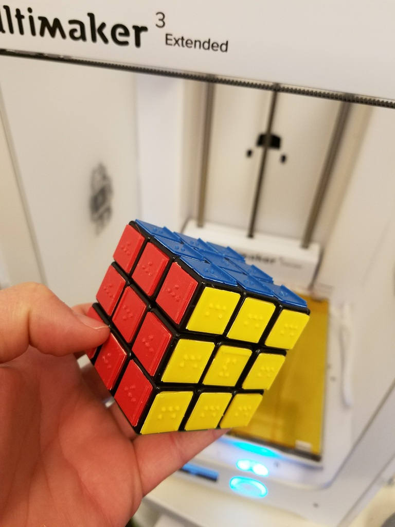 Rubik's Cube Braille Tiles