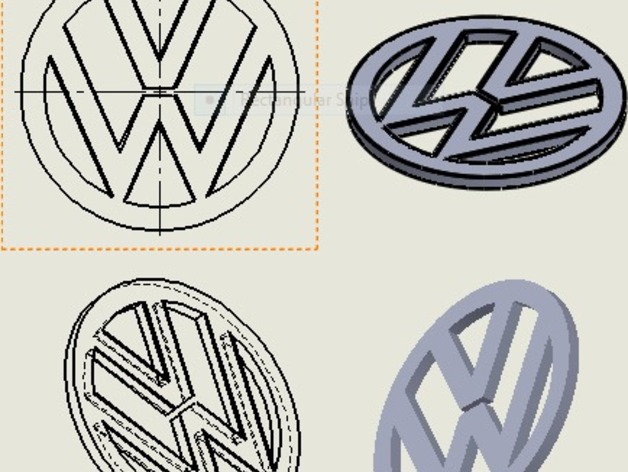 Volkswagen logo d=100mm [VW]