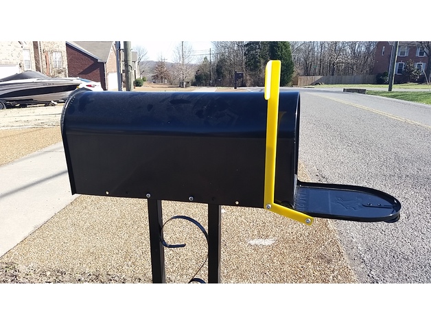 Pergo Yellow Mailbox Flag Mail Arrived