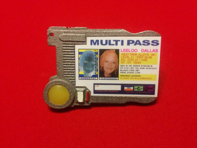 Fifth Element Multipass Convention Badge + Card Holder