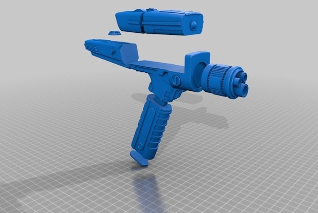 Phaser from Startrek Discovery with removeable smaller phaser (Easy Print)