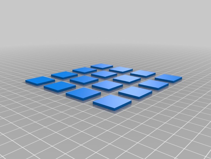 Squares for board game