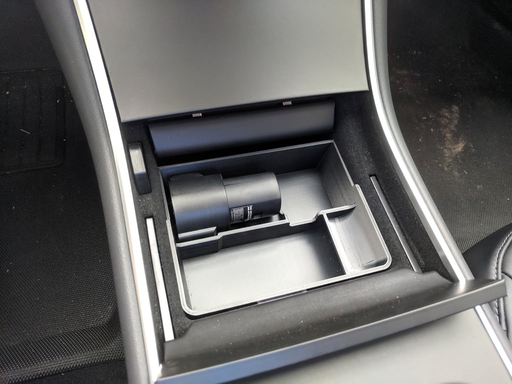 Tesla Model 3 Center Console Tray w/ J1772 Adapter Slot.