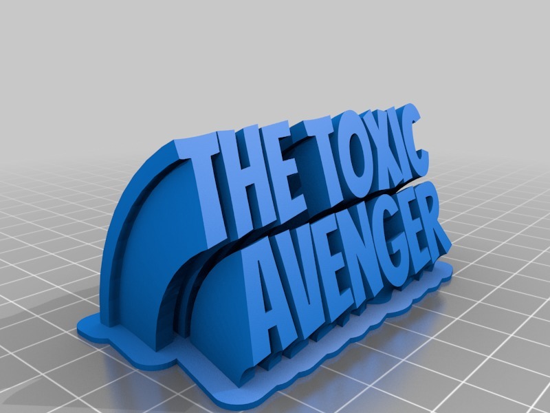 Toxic Avenger nameplate for a custom Jeep