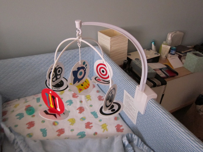 Co-sleeper crib adapter for baby mobile