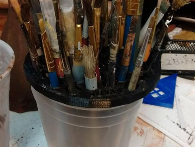 Paint Brush Holder for Plastic Cup