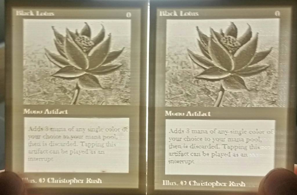 Magic The Gathering Black Lotus Lithopane