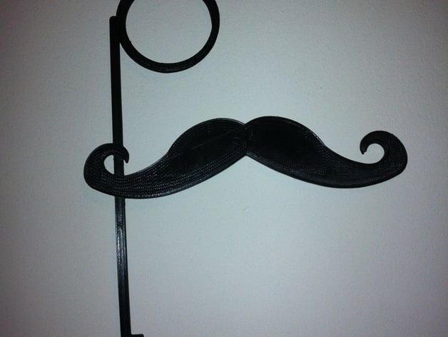 Mustache and Monocle on a thin Stick