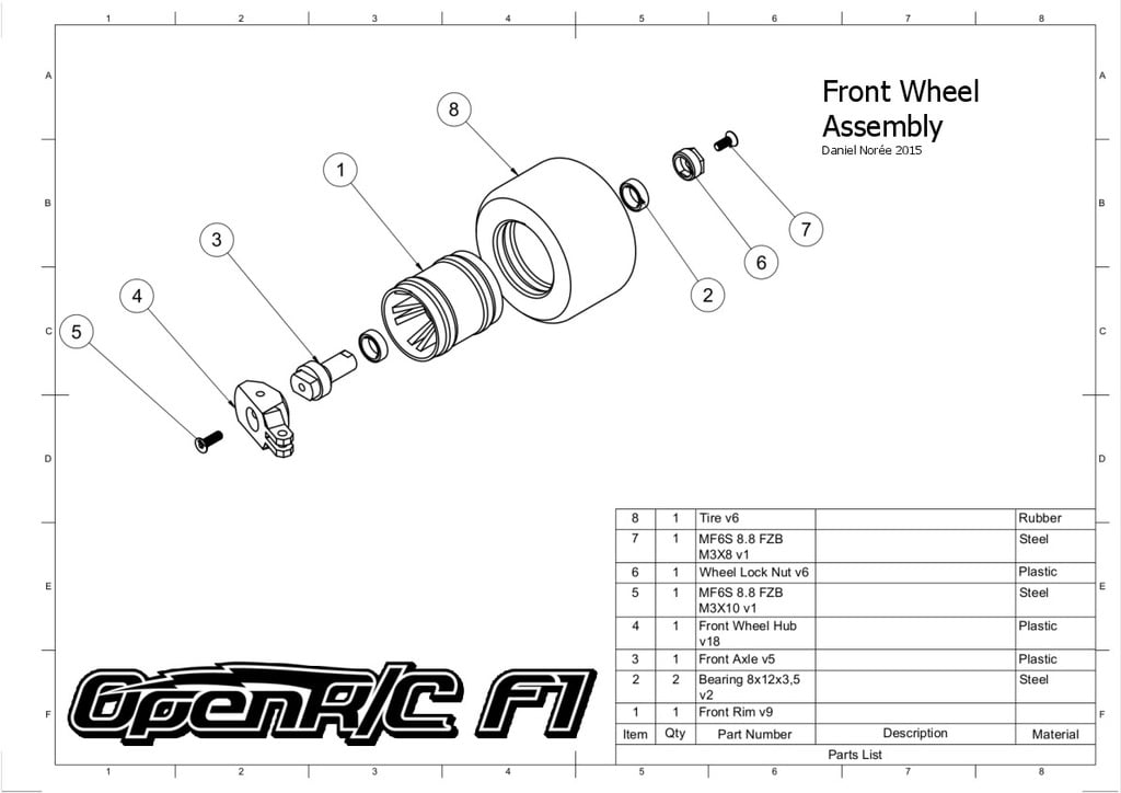 Front Wheel Assembly Diagram