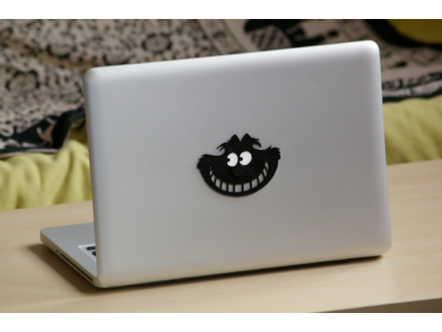 3D laptop sticker (Cheshire cat)