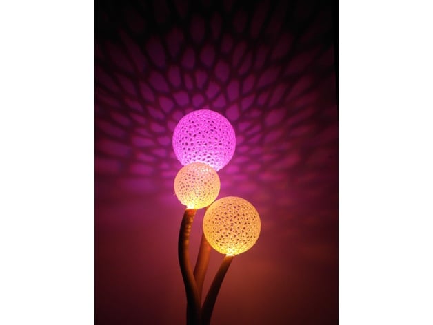 Voronoi Blowball Flower Lighted Decoration