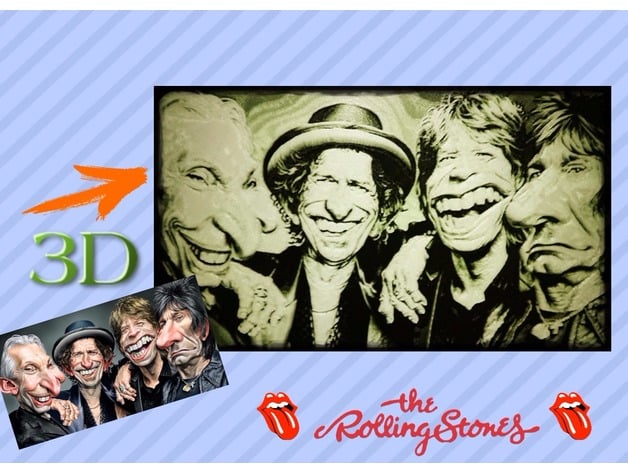The Rollings Stones Drawing 3D